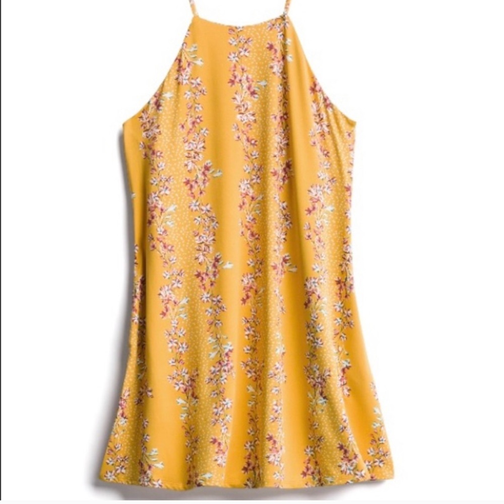 NWOT Nine Britton Yellow Floral Knit Dress M
